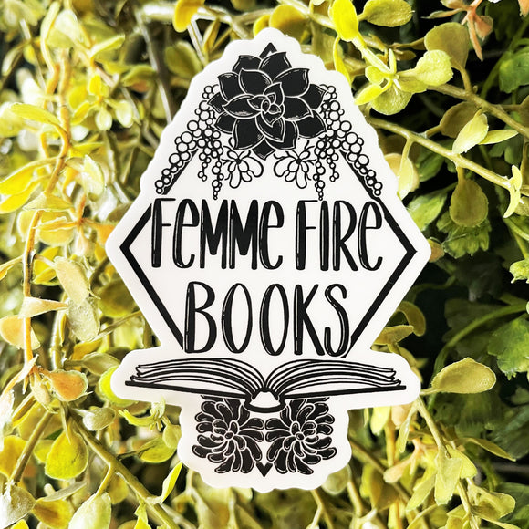 Femme Fire Books Sticker